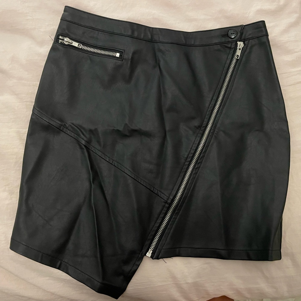 Faux Leather Mini Skirt